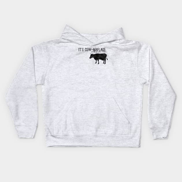 It’s cow-maflage. Kids Hoodie by galacticshirts